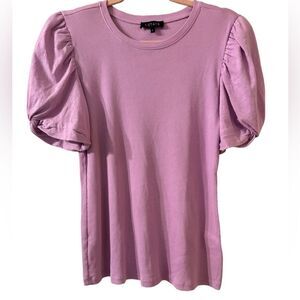 Lavender ribbed puff sleeve top by 1.State